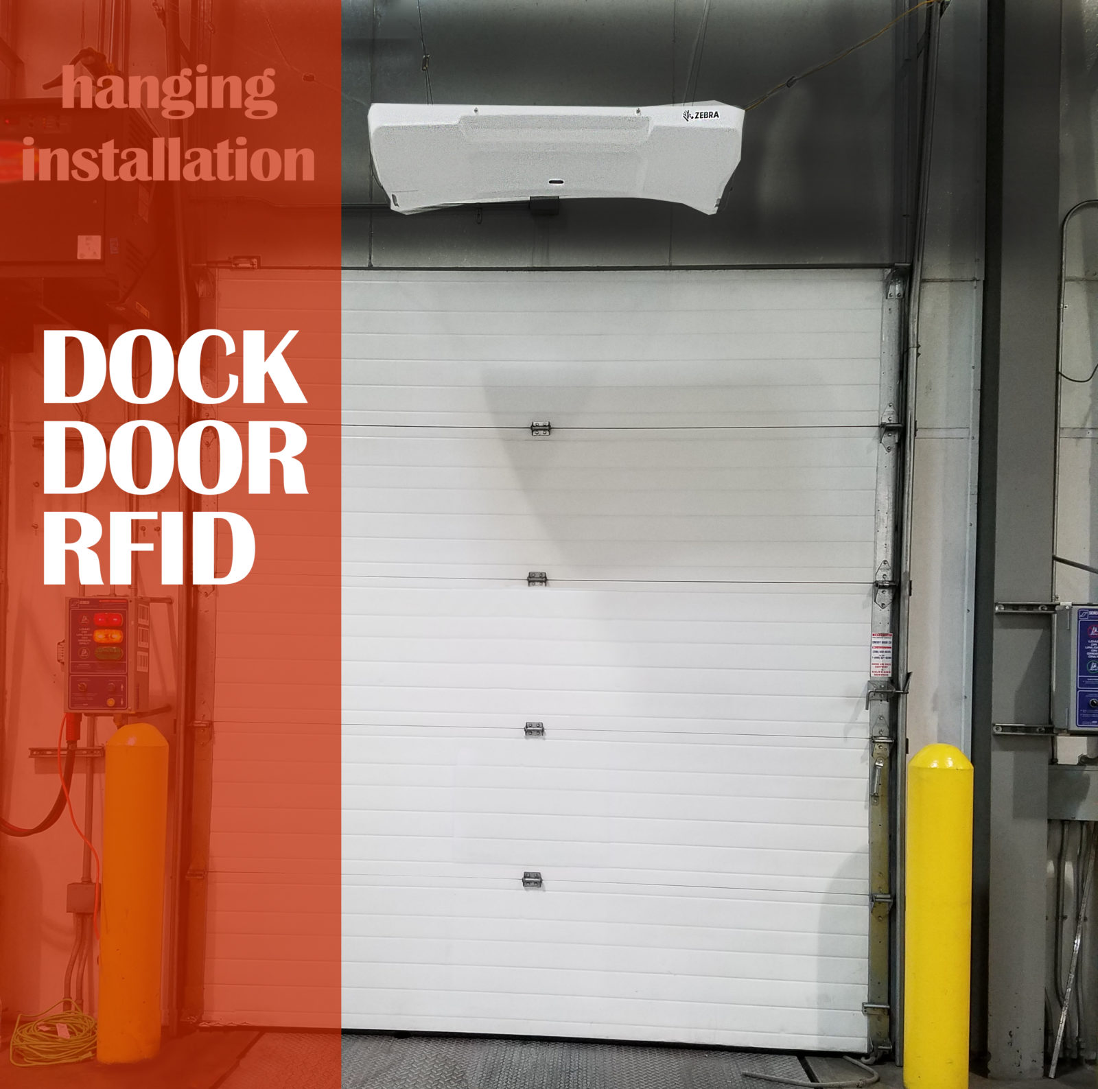 Door Door Installation with reader overhead.