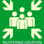 mustering-sign