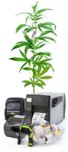 marijuana label printer scanners zebra